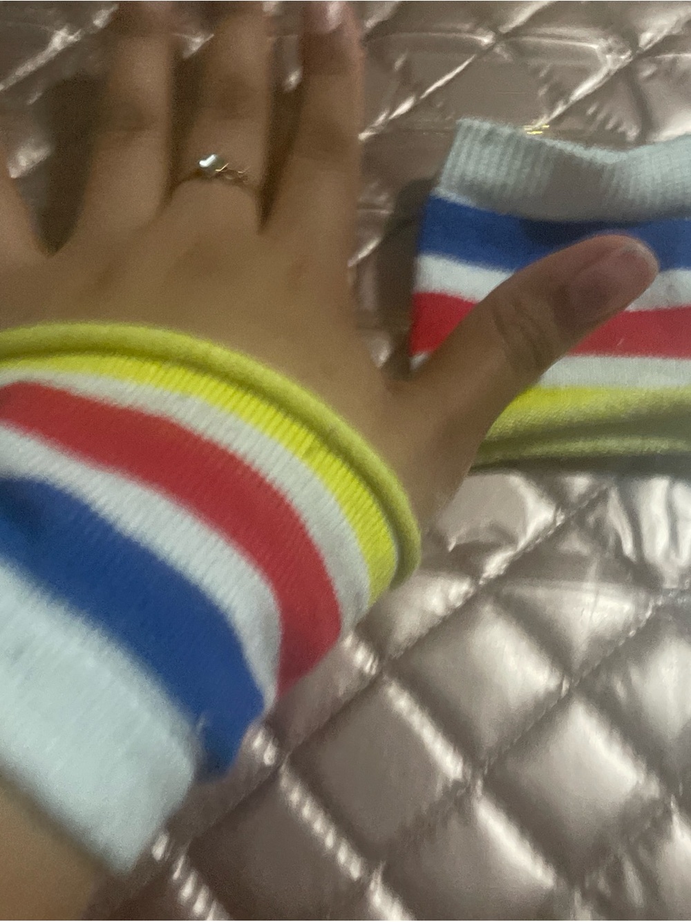 Kids Striped Wristband Set - Red, Blue, Yellow, White